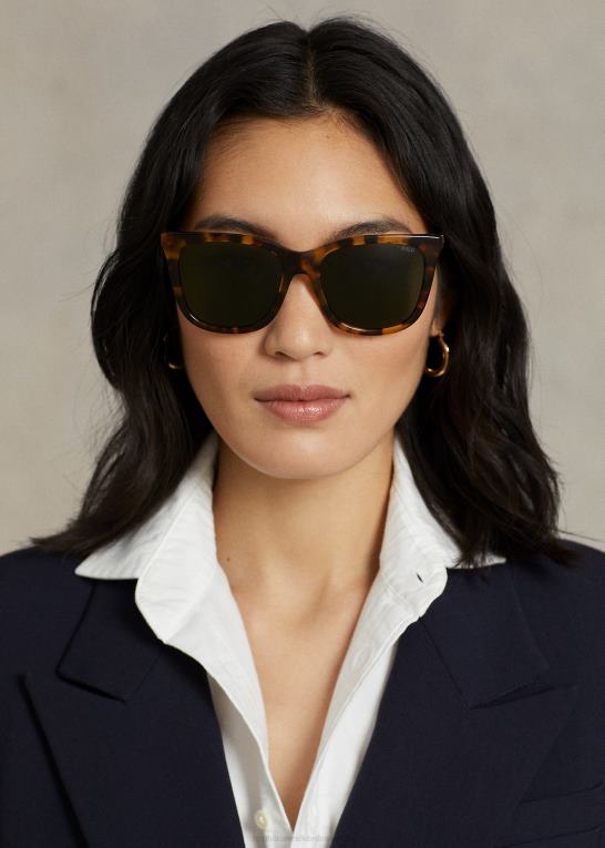 skinnende havana Kvinder Ralph Lauren polo wayfarer solbrillerne Z426B5540