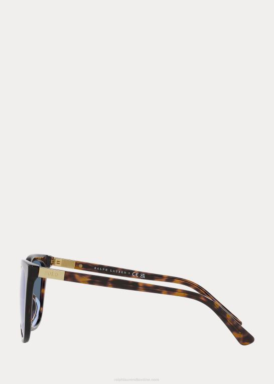 skinnende mørk havana Kvinder Ralph Lauren polo wayfarer solbrillerne Z426B5541