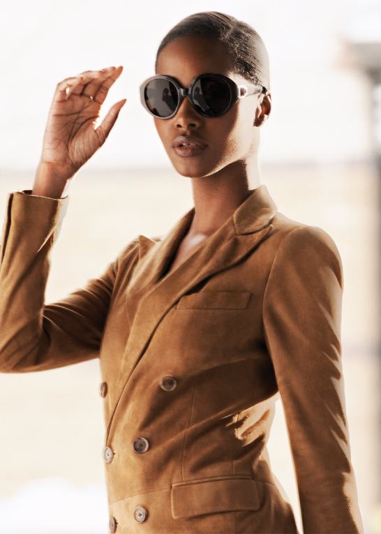 skinnende mørk havana Kvinder Ralph Lauren stigbøjlen antibes solbriller Z426B5603