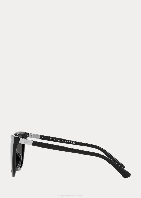 skinnende sort Kvinder Ralph Lauren polo wayfarer solbrillerne Z426B5539