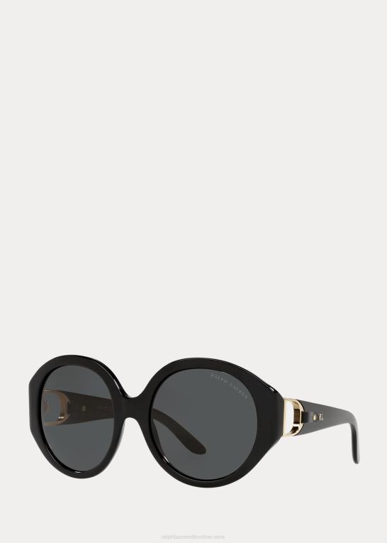 skinnende sort Kvinder Ralph Lauren stigbøjlen antibes solbriller Z426B5602