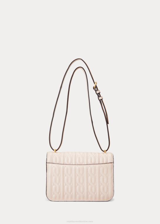 lys pink/vanilje Kvinder Ralph Lauren quiltet nappa læder medium sophee taske Z426B5381