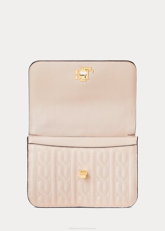 lys pink/vanilje Kvinder Ralph Lauren quiltet nappa læder medium sophee taske Z426B5381