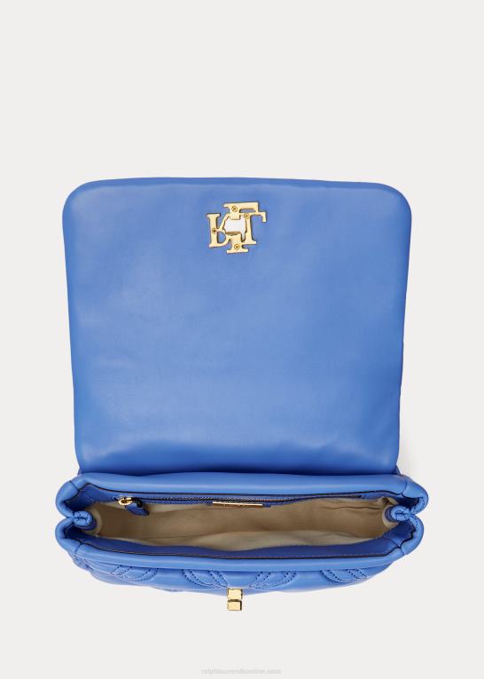 new england blå Kvinder Ralph Lauren quiltet nappa læder medium sophee taske Z426B5448