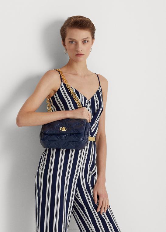raffineret flåde Kvinder Ralph Lauren quiltet nappa læder medium sophee taske Z426B5449