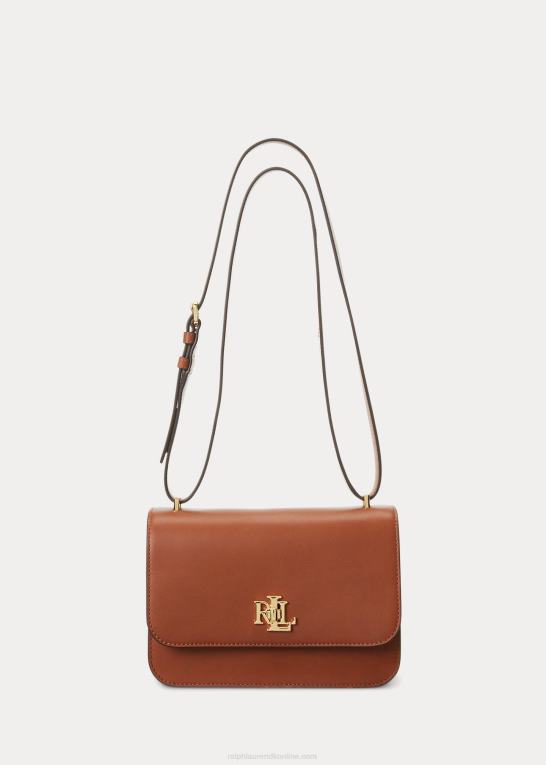 tan Kvinder Ralph Lauren mellemlang sophee-taske i læder Z426B5376