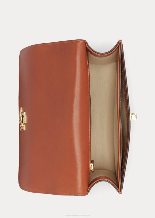 tan Kvinder Ralph Lauren mellemlang sophee-taske i læder Z426B5376