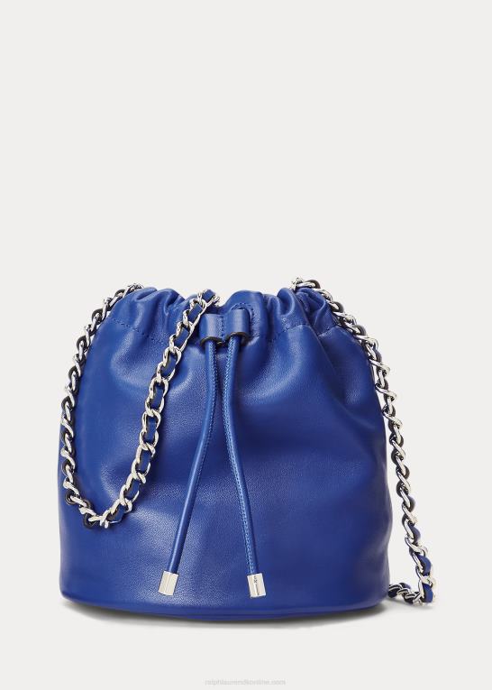 blå saturn Kvinder Ralph Lauren medium emmy bucket bag i nappalæder Z426B5370