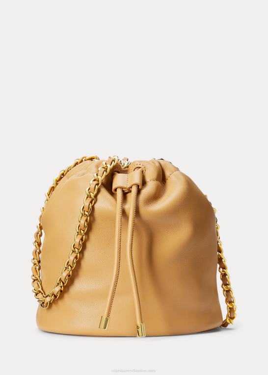 buff Kvinder Ralph Lauren medium emmy bucket bag i nappalæder Z426B5371