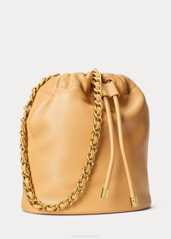 buff Kvinder Ralph Lauren medium emmy bucket bag i nappalæder Z426B5371