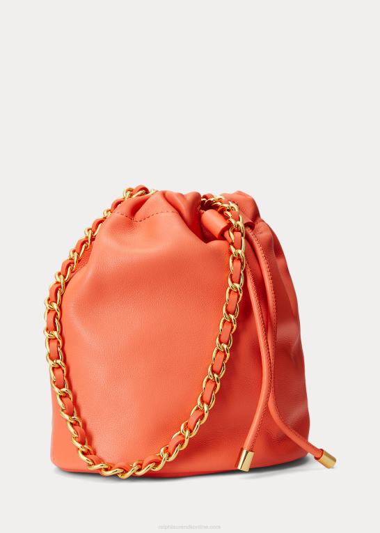 koral ved havnen Kvinder Ralph Lauren medium emmy bucket bag i nappalæder Z426B5373