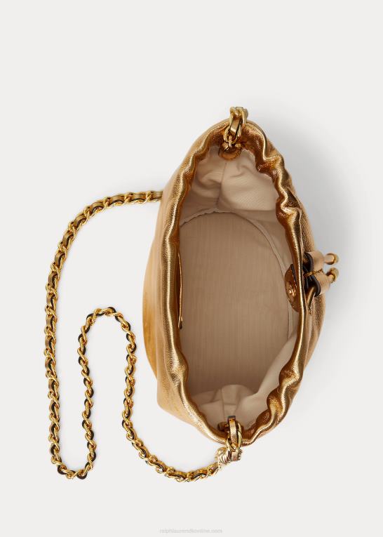 moderne guld Kvinder Ralph Lauren medium emmy bucket bag i nappalæder Z426B5372