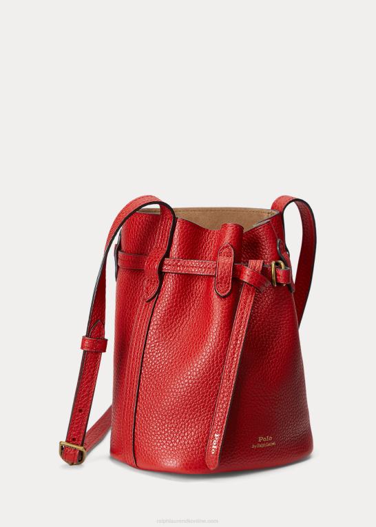rubin Kvinder Ralph Lauren lille bellport bøttetaske i læder Z426B5201