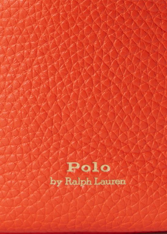 solnedgang orange Kvinder Ralph Lauren lille bellport bøttetaske i læder Z426B5200