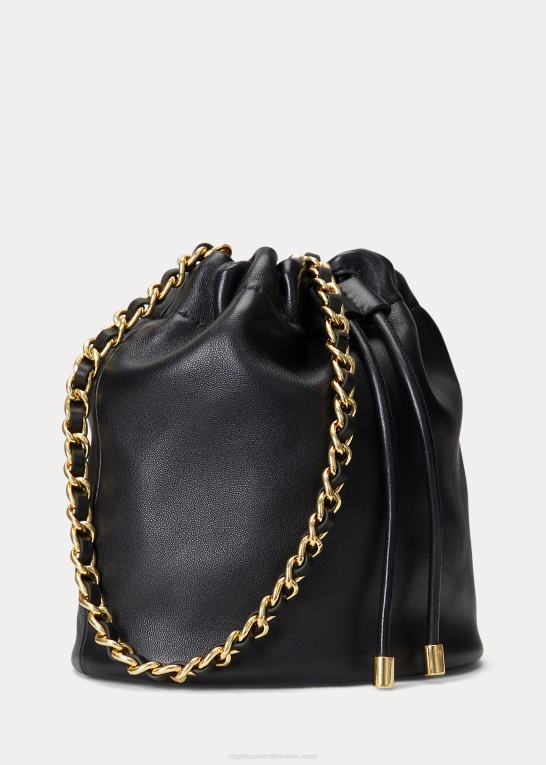 sort Kvinder Ralph Lauren medium emmy bucket bag i nappalæder Z426B5368