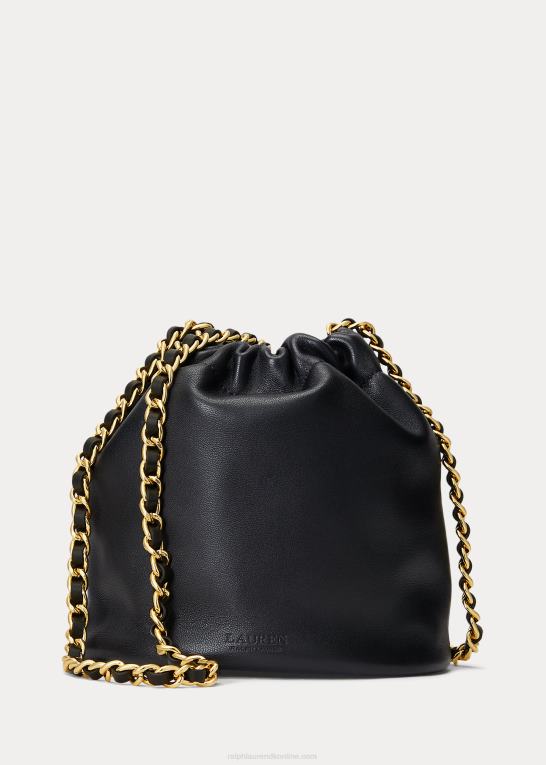sort Kvinder Ralph Lauren medium emmy bucket bag i nappalæder Z426B5368