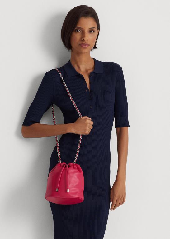 sport pink Kvinder Ralph Lauren medium emmy bucket bag i nappalæder Z426B5367