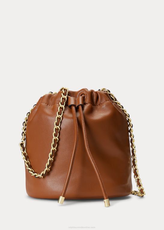 tan Kvinder Ralph Lauren medium emmy bucket bag i nappalæder Z426B5375