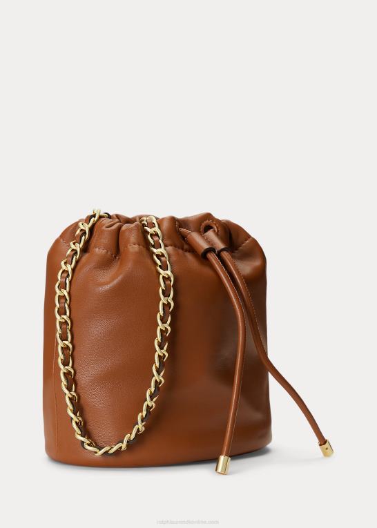 tan Kvinder Ralph Lauren medium emmy bucket bag i nappalæder Z426B5375