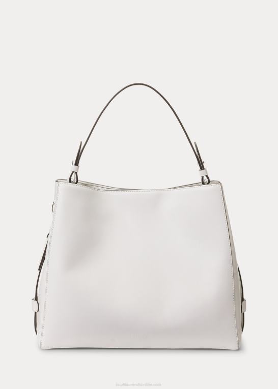 Kvinder Ralph Lauren eyelet læder medium peyton taske Z426B5408