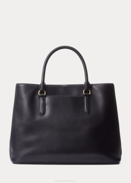 flåde Kvinder Ralph Lauren stor marcy taske i læder Z426B5360