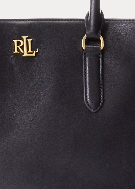 flåde Kvinder Ralph Lauren stor marcy taske i læder Z426B5360