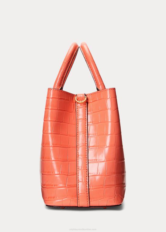 koral ved havnen Kvinder Ralph Lauren præget læder, medium marcy taske Z426B5458