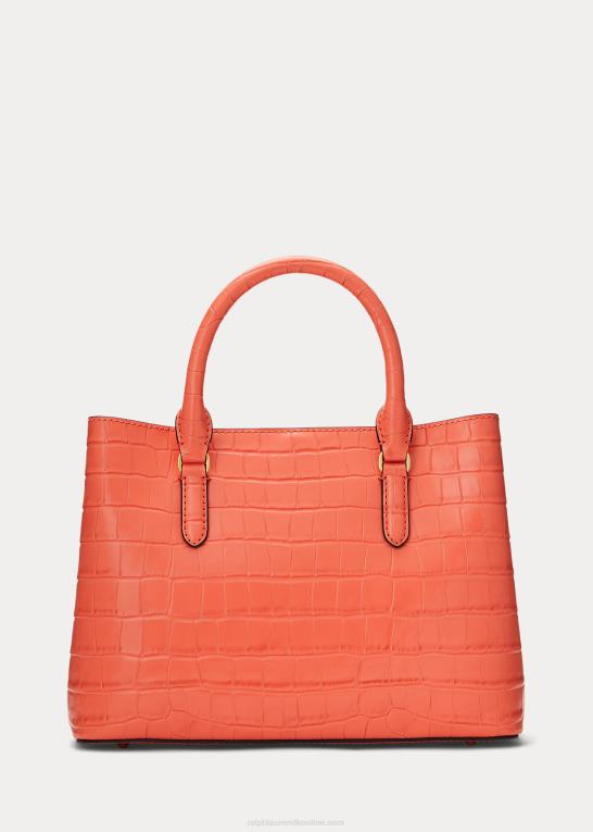 koral ved havnen Kvinder Ralph Lauren præget læder, medium marcy taske Z426B5458