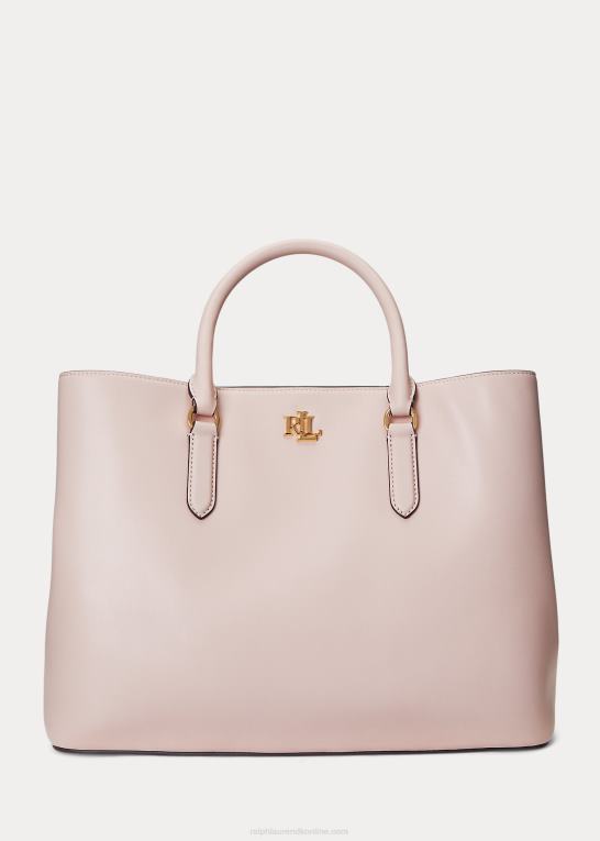 lyserød Kvinder Ralph Lauren stor marcy taske i læder Z426B5363