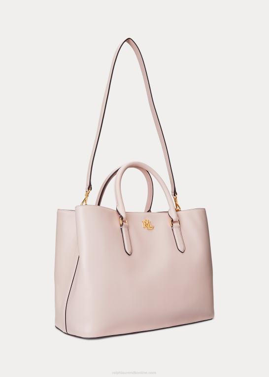 lyserød Kvinder Ralph Lauren stor marcy taske i læder Z426B5363