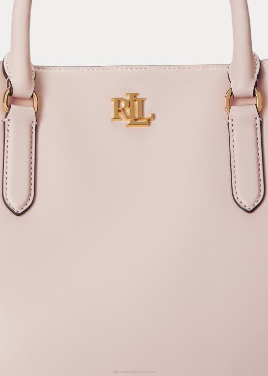 lyserød Kvinder Ralph Lauren stor marcy taske i læder Z426B5363