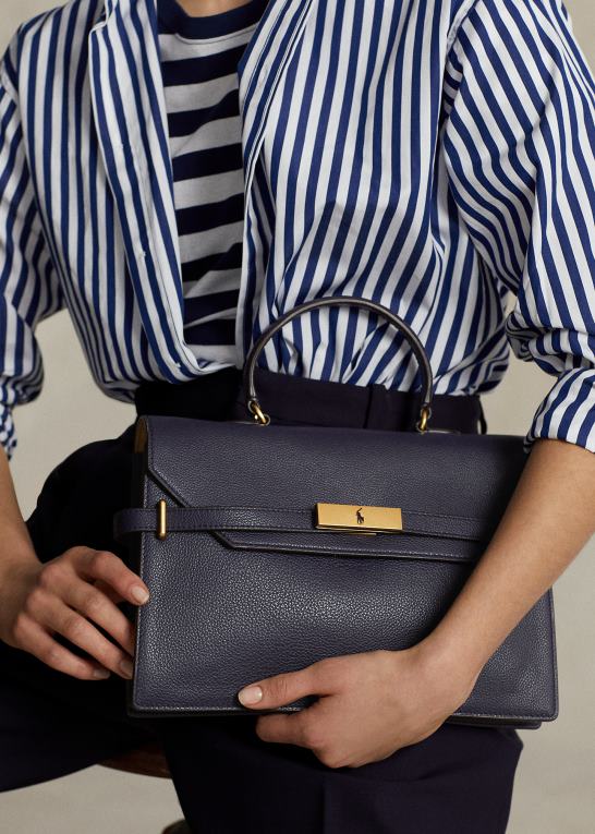 midnatsflåde Kvinder Ralph Lauren polo id lædertaske Z426B5186