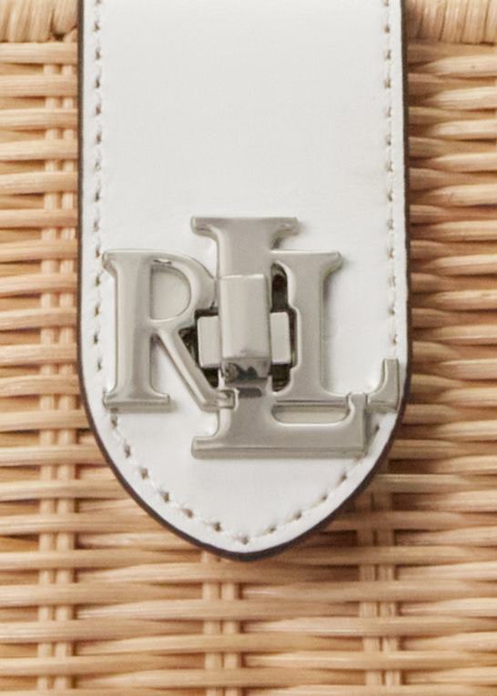 natur/hvid Kvinder Ralph Lauren rattan medium lilly taske Z426B5438