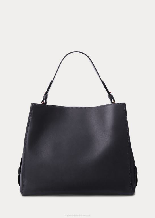 raffineret flåde Kvinder Ralph Lauren medium peyton taske i læder Z426B5410