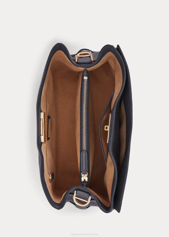 raffineret flåde Kvinder Ralph Lauren medium peyton taske i læder Z426B5410