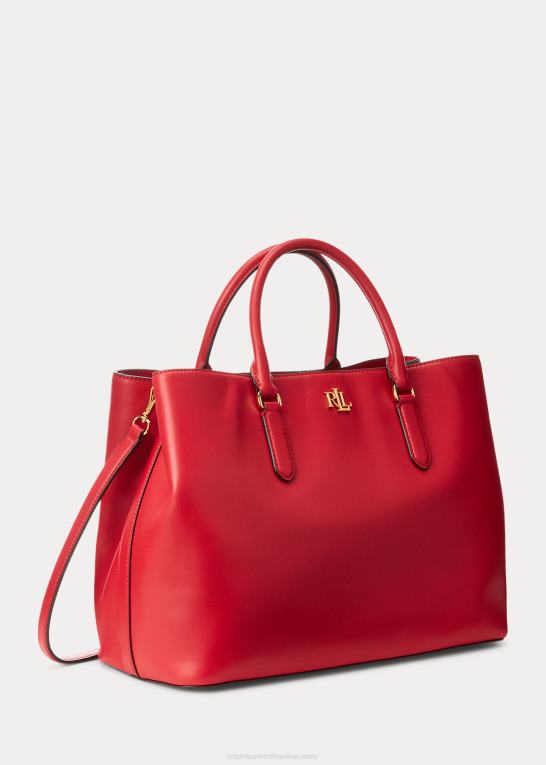 rl 2000 rød Kvinder Ralph Lauren stor marcy taske i læder Z426B5359