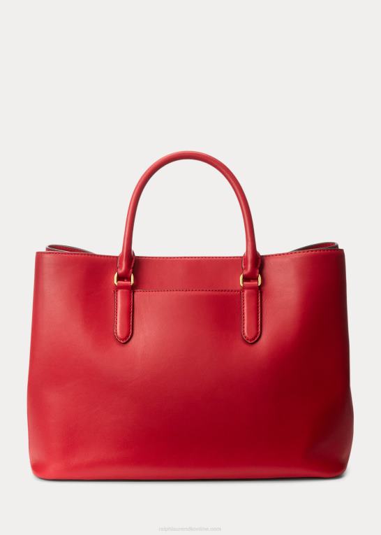 rl 2000 rød Kvinder Ralph Lauren stor marcy taske i læder Z426B5359
