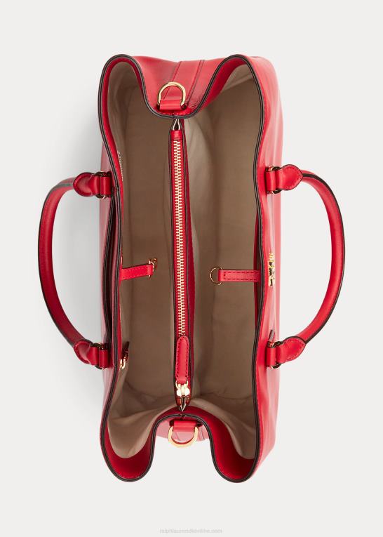 rl 2000 rød Kvinder Ralph Lauren stor marcy taske i læder Z426B5359