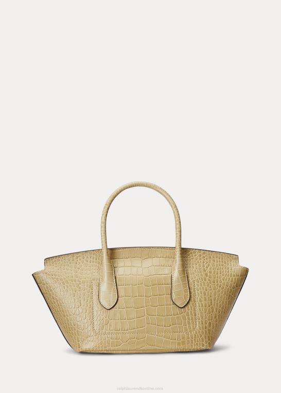 sand Kvinder Ralph Lauren medium bellport-taske med præget læder Z426B5227