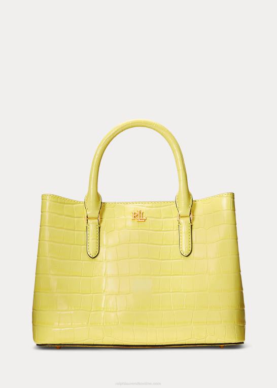 solfisk gul Kvinder Ralph Lauren præget læder, medium marcy taske Z426B5459