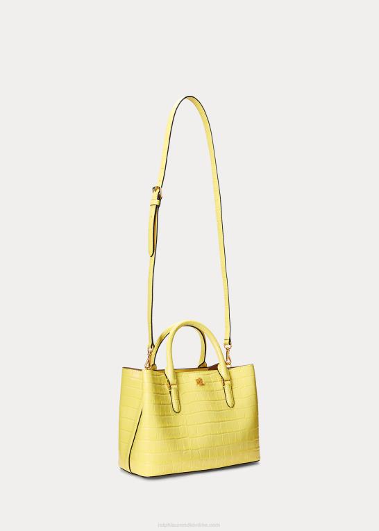 solfisk gul Kvinder Ralph Lauren præget læder, medium marcy taske Z426B5459