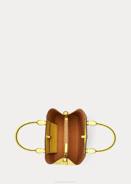 solfisk gul Kvinder Ralph Lauren præget læder, medium marcy taske Z426B5459