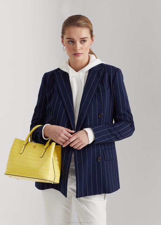 solfisk gul Kvinder Ralph Lauren præget læder, medium marcy taske Z426B5459
