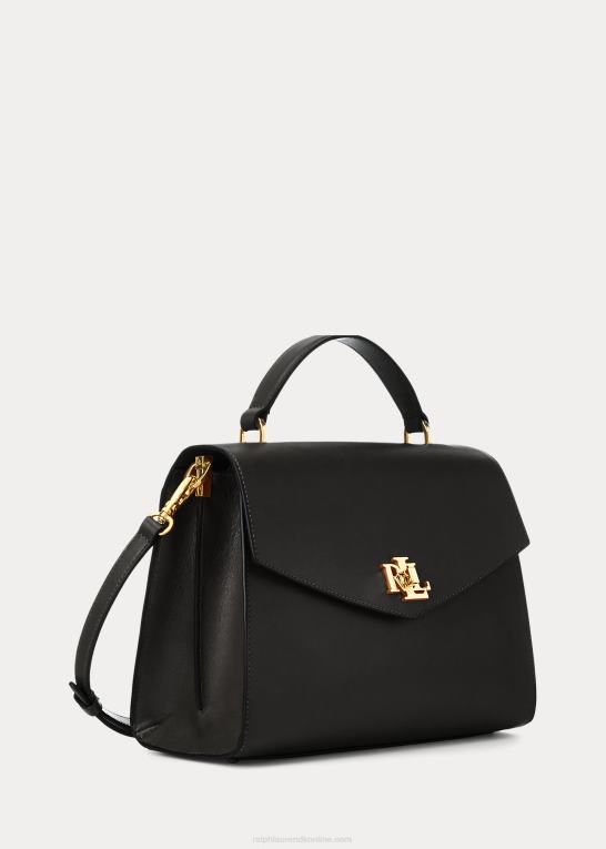 sort Kvinder Ralph Lauren læder medium farrah taske Z426B5407