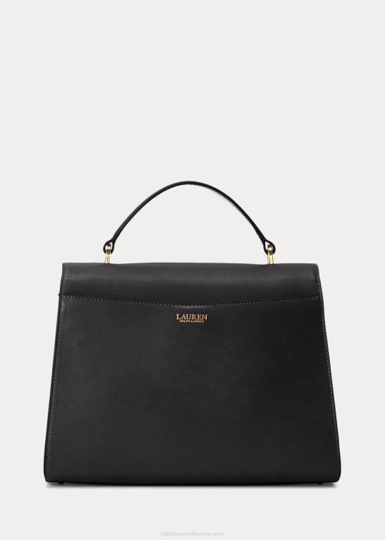 sort Kvinder Ralph Lauren læder medium farrah taske Z426B5407