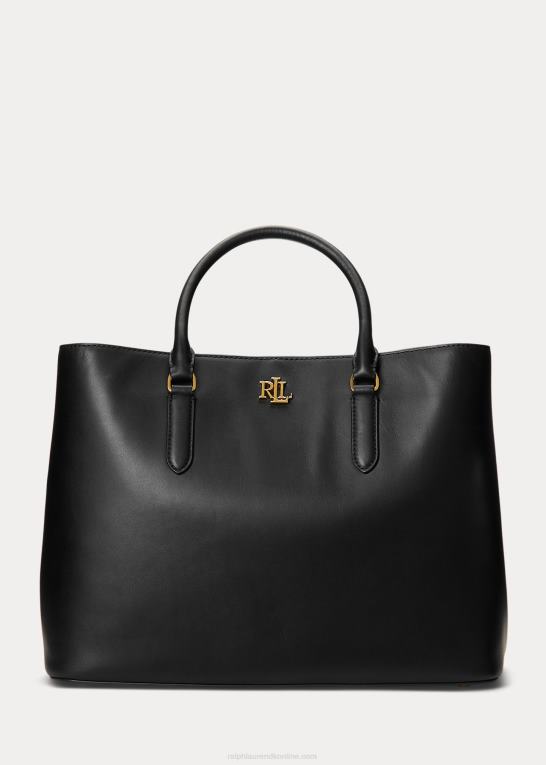 sort Kvinder Ralph Lauren stor marcy taske i læder Z426B5361