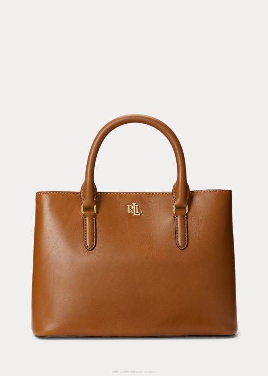 tan Kvinder Ralph Lauren lille marcy taske i læder Z426B5354