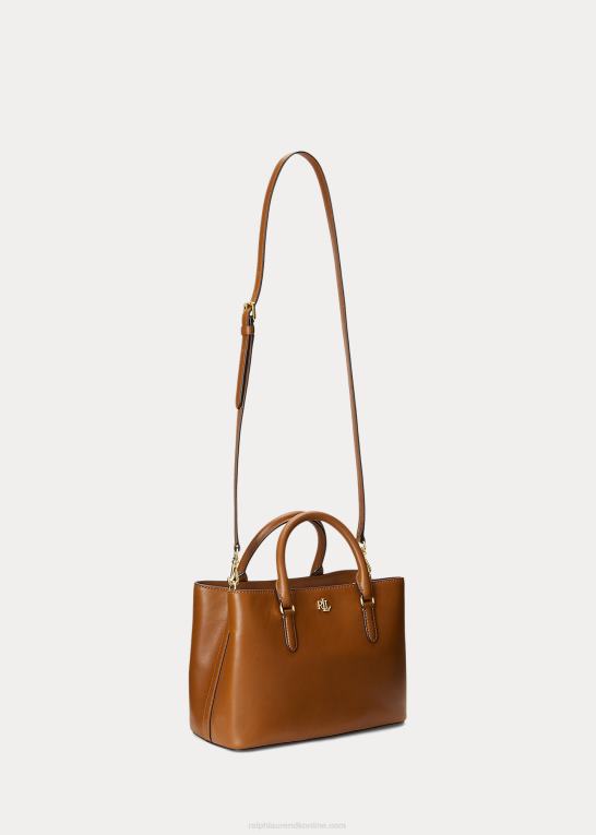 tan Kvinder Ralph Lauren lille marcy taske i læder Z426B5354