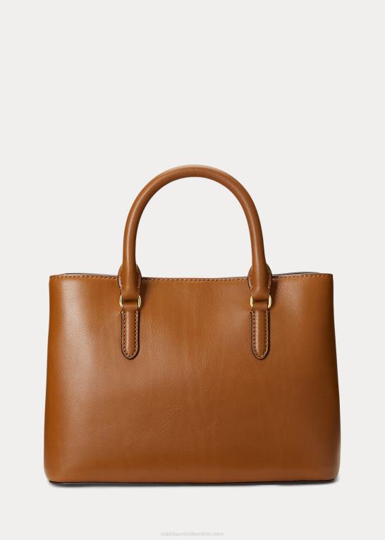 tan Kvinder Ralph Lauren lille marcy taske i læder Z426B5354