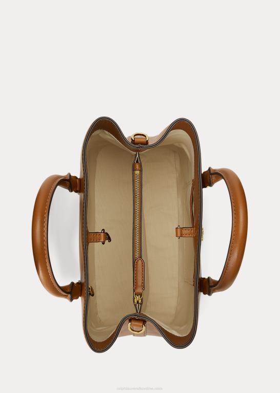 tan Kvinder Ralph Lauren lille marcy taske i læder Z426B5354